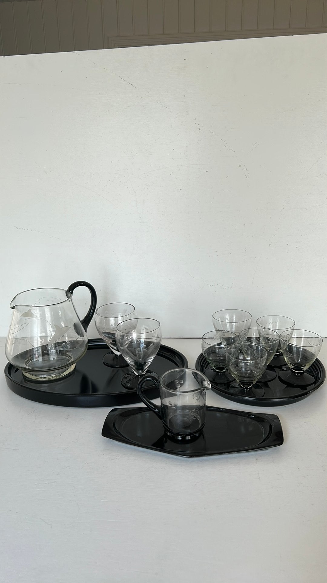 Glazen set Art-Deco, Ophalen