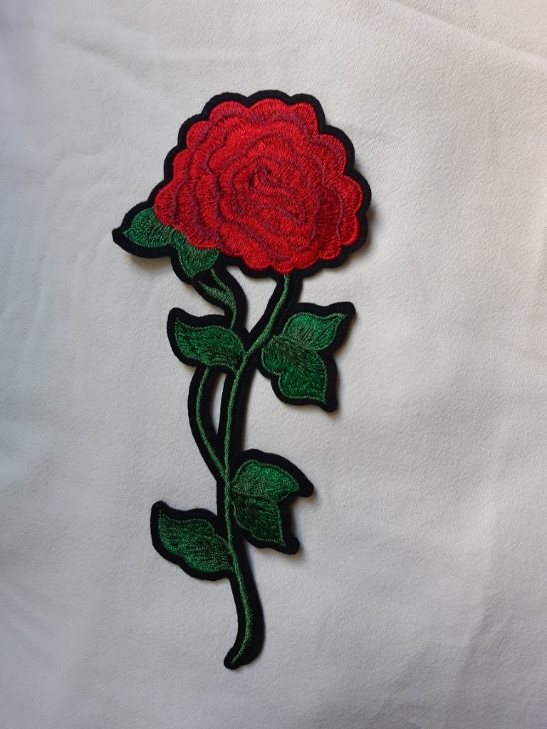 Roos geborduurd - patch embleem, Ophalen of Verzenden, Nieuw, Overige typen
