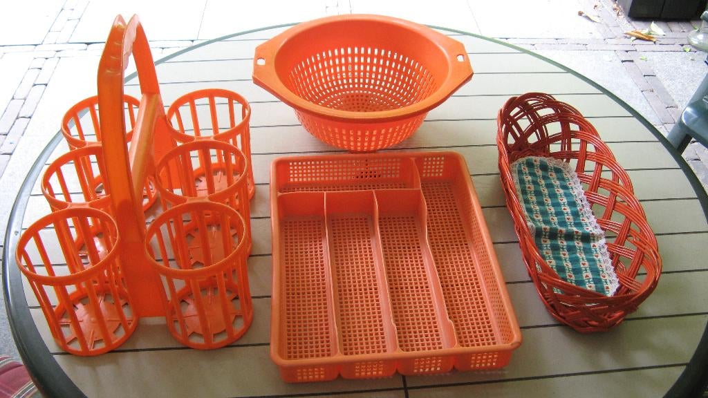 retro vergiet-broodmandje -flessenhouder enz, Ophalen of Verzenden, Huis en Inrichting