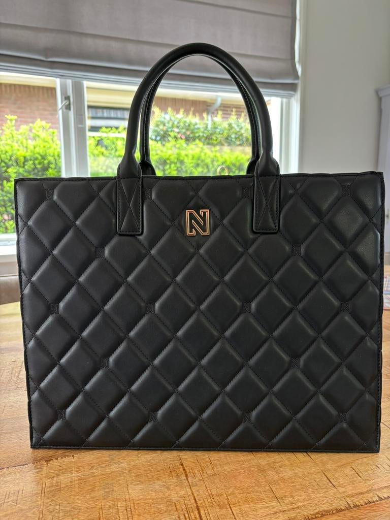 Zwarte tas Nikkie Mayda Diamond Shopper, Ophalen, Nieuw, Beige, Shopper