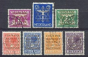 Nederland Dienst 9/15 gebruikt Cour Perm. de Justice 1934, Postzegels en Munten, Ophalen of Verzenden, Na 1940, Gestempeld