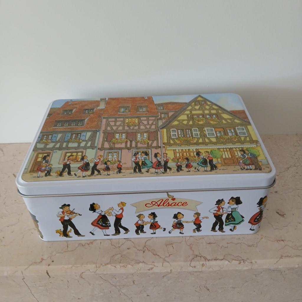Vintage Elzasser koekblik - Alsace design, Ophalen of Verzenden