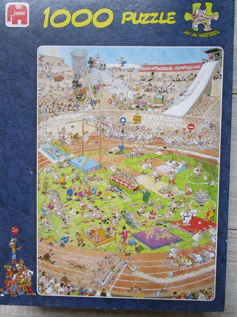 Puzzel JAN VAN HAASTEREN  "Olympische spelen", Ophalen of Verzenden, 500 t/m 1500 stukjes, Zo goed als nieuw, Legpuzzel