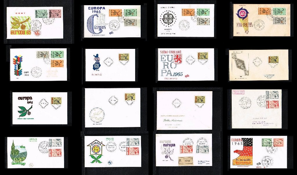 62x FDC's Europa CEPT 1965 [C65], Postzegels en Munten, Ophalen of Verzenden, Europa