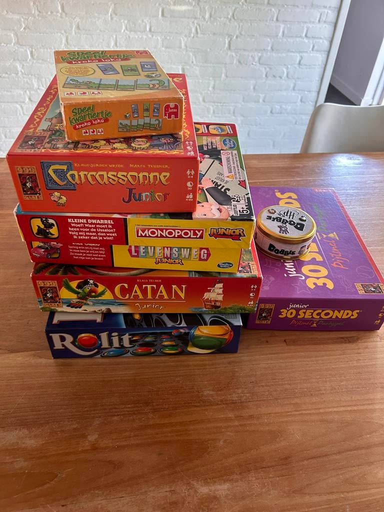 8 complete kinderspellen - Zie foto's, Een of twee spelers, Ophalen of Verzenden, Gebruikt, Reisspel