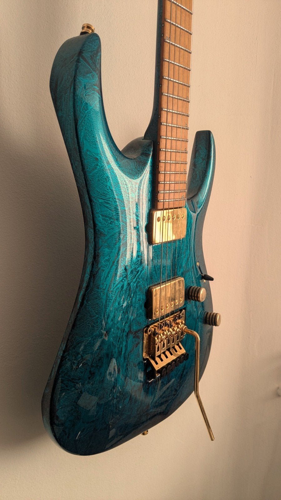 Custom ibanez rga r met bkp en schaller lockmeister, Ophalen of Verzenden, Solid body, Ibanez