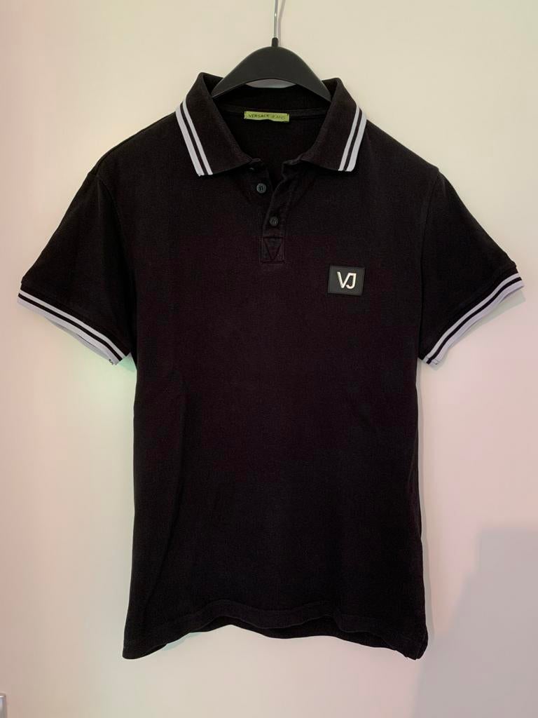 Nieuwe Originele Versace Jeans Polo Zwart Maat Medium, Ophalen of Verzenden, Zo goed als nieuw, Maat 48/50 (M), Zwart