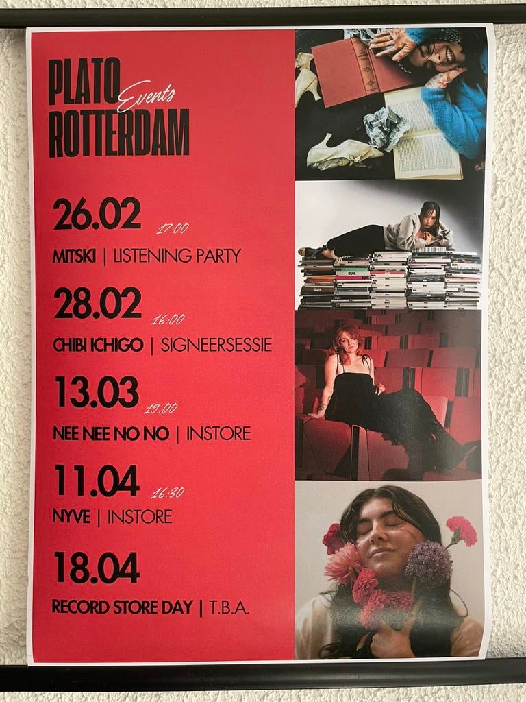 PLATO Rotterdam events. 29,5x 42 cm, Ophalen of Verzenden, Zo goed als nieuw, Poster, Artwork of Schilderij