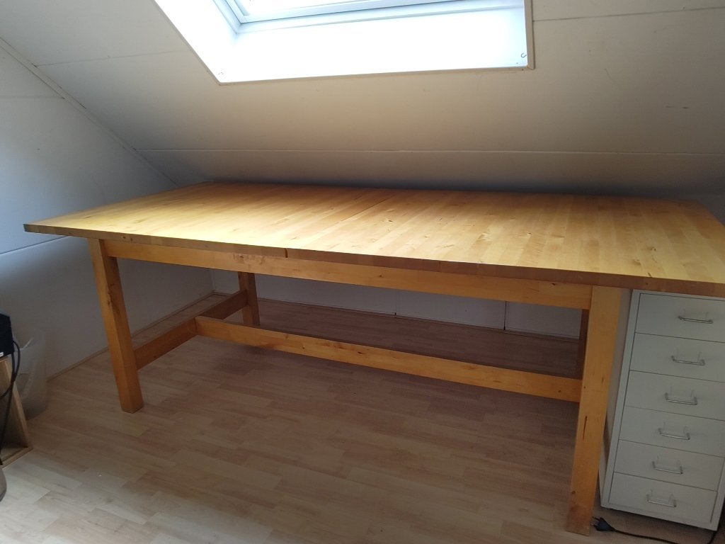 Grote tafel Ikea uitschuifbaar, Huis en Inrichting, Tafels | Eettafels, Ophalen, Gebruikt, 200 cm of meer, 50 tot 100 cm