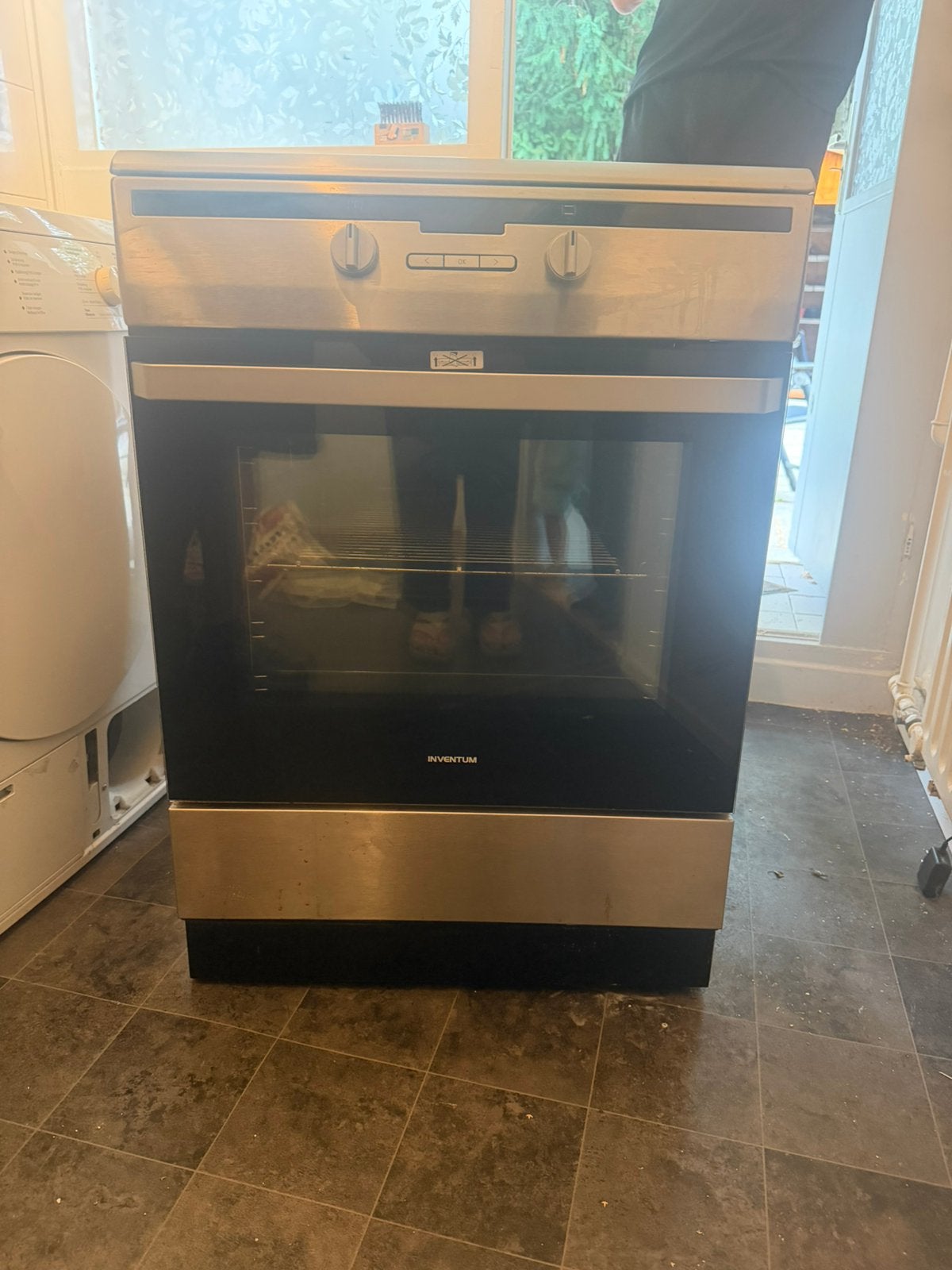 inductiefornuis met oven – RVS, Witgoed en Apparatuur, Fornuizen, Ophalen, Gebruikt, 4 kookzones, Inbouw