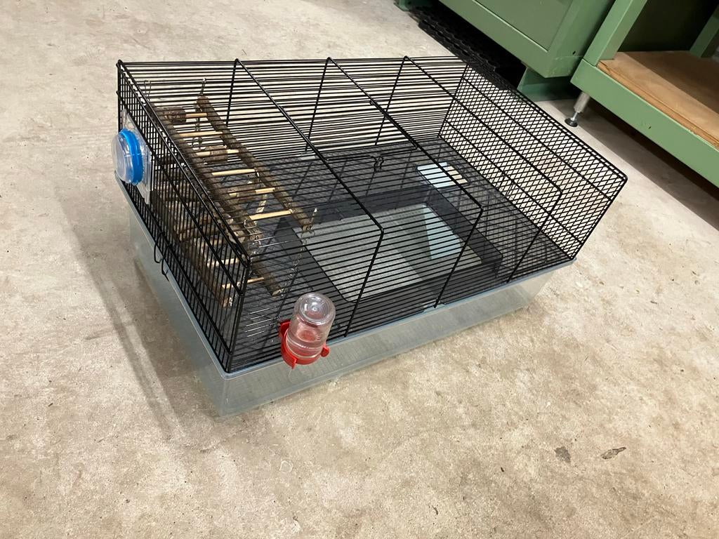 Hamsterkooi + graafkooi + buizen, Dieren en Toebehoren, Knaagdieren en Konijnen | Hokken en Kooien, Zo goed als nieuw, Kooi, Minder dan 60 cm
