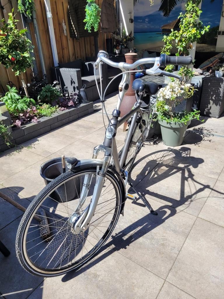 Gazelle Paris Plus Herenfiets - Comfortabel en compleet, Ophalen, Gebruikt, Velgrem, Versnellingen