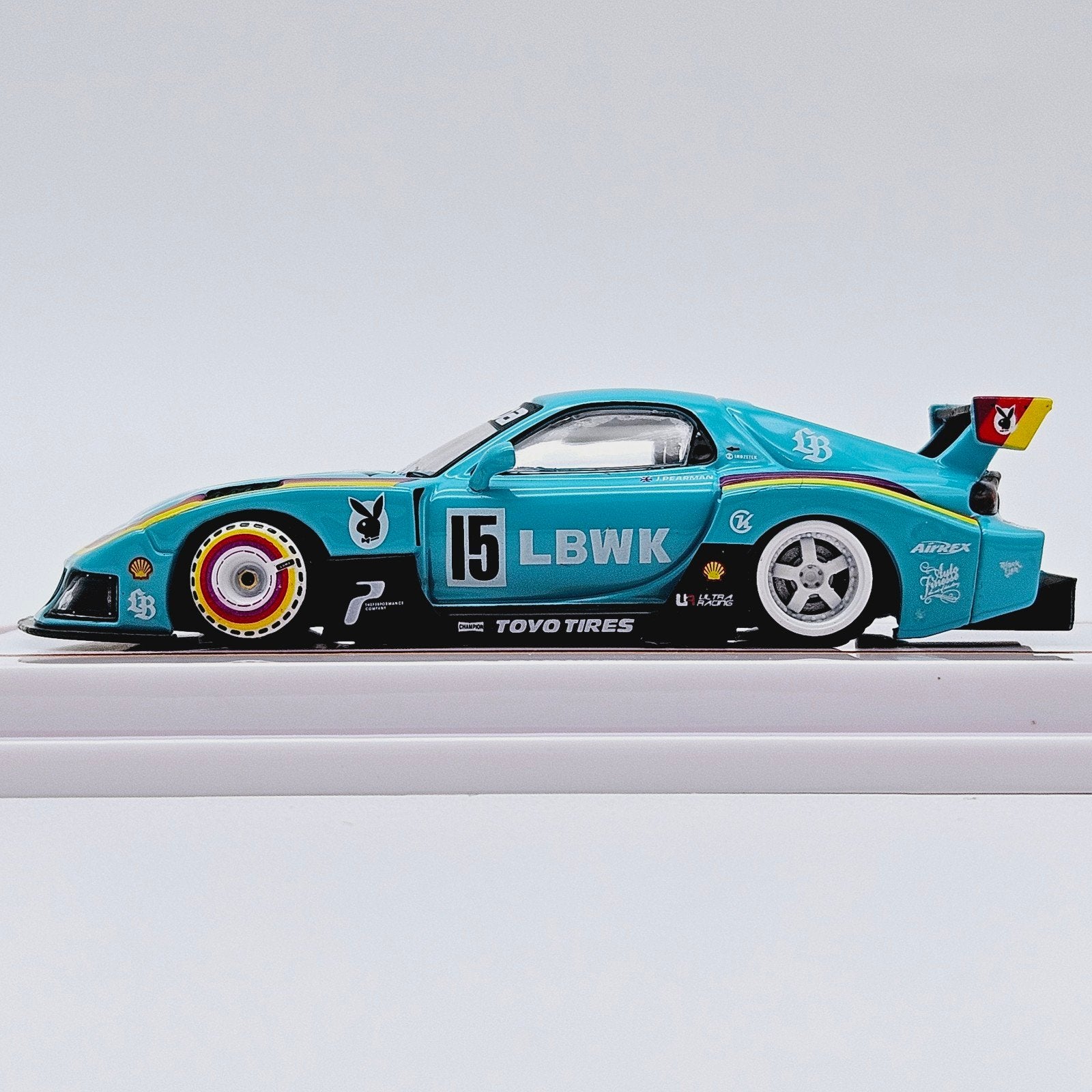 Inno64 – LBWK Mazda RX7 (FD3S) LB Super Silhouette, blue/ora, Mymodelcar@outlook.com, Auto, Ophalen of Verzenden, Inno64