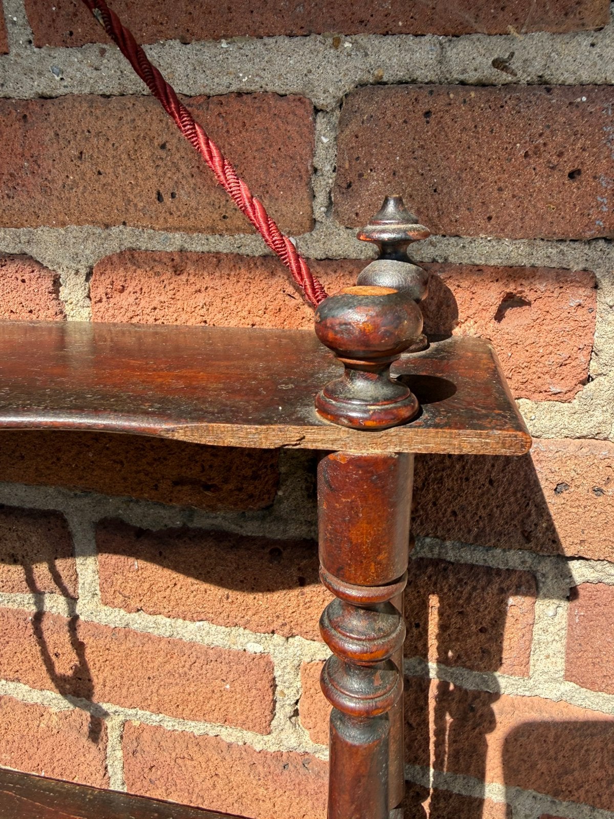 Mahoniehout Etagère wandkastje uit Frankrijk, Ophalen