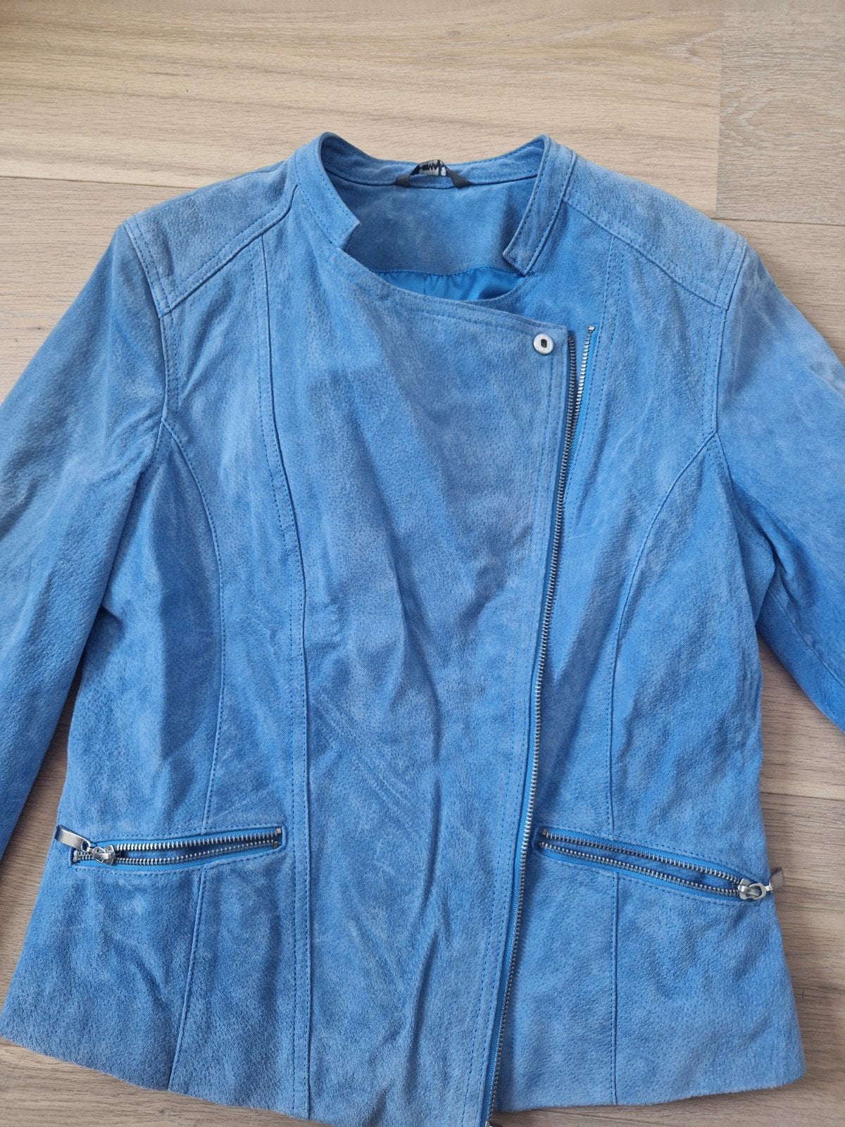Hema suède look jasje maat L, Blauw, Maat 42/44 (L), Ophalen of Verzenden, Zo goed als nieuw