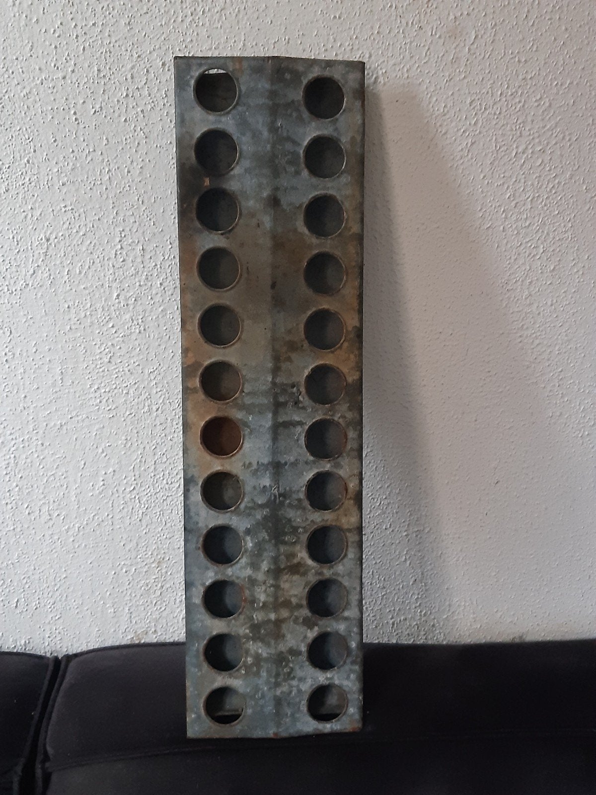 Oud zinken kippenvoerbak ,drinkbak ,kan als eierrek ,patina, Ophalen of Verzenden