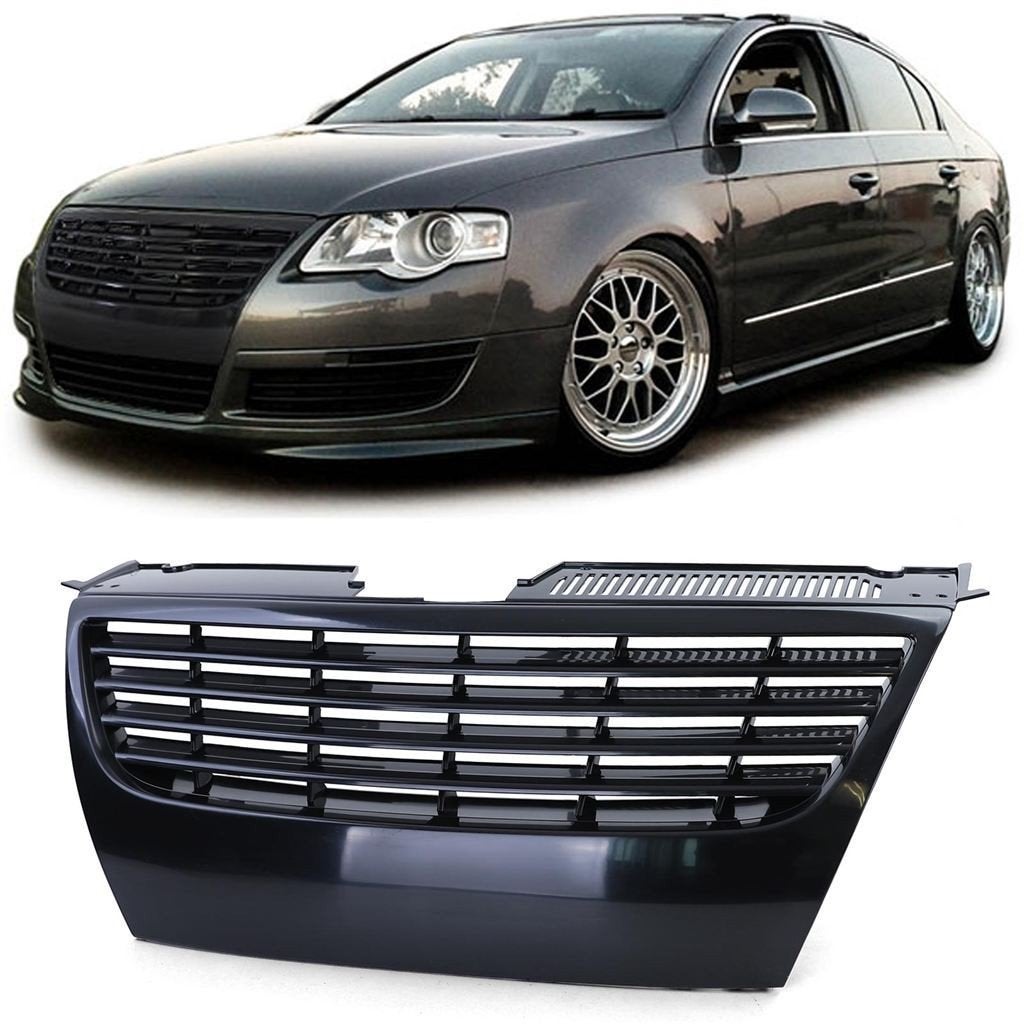 Grill Geschikt Voor VW Passat B6 Zwart Zonder Embleem