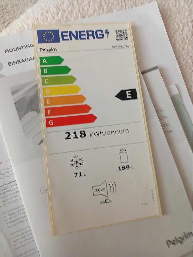 Pelgrim inbouw koel-vriescombinatie, Ophalen