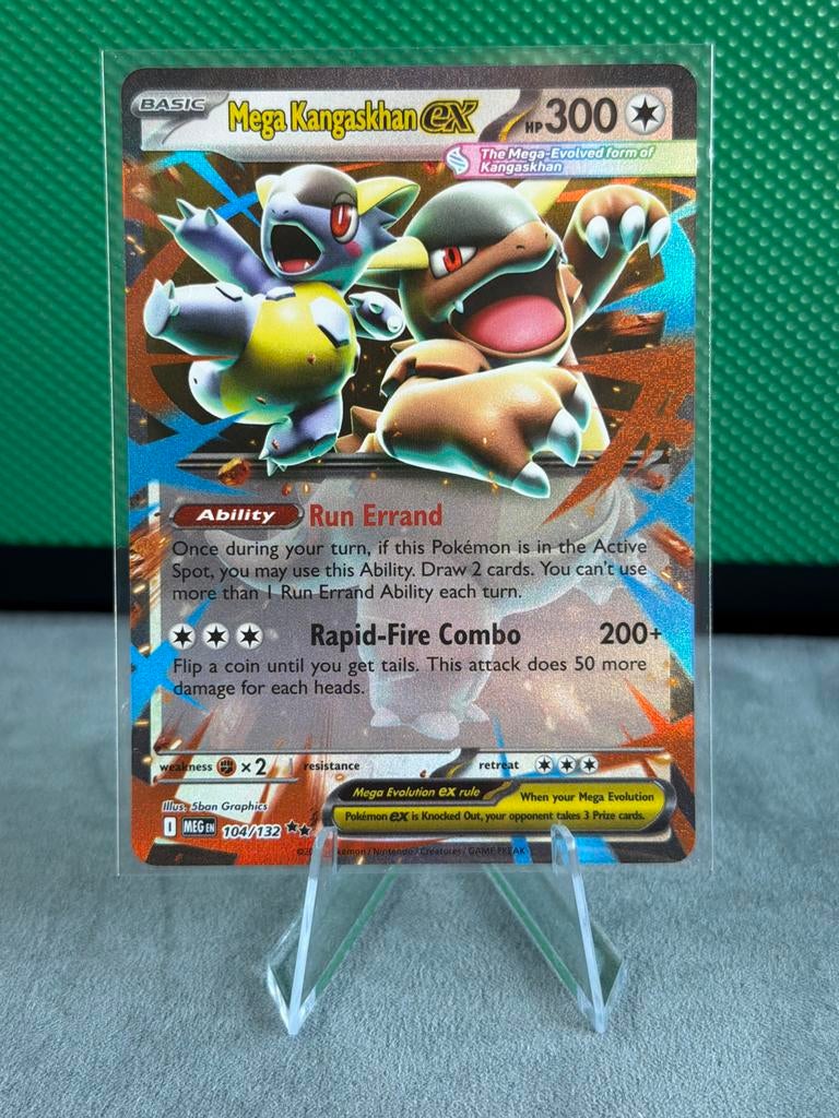 Mega Kangaskhan EX Pokémon Kaart 104/132, Ophalen of Verzenden, Zo goed als nieuw, Losse kaart