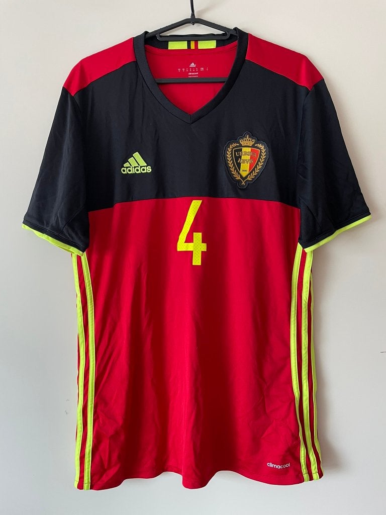 België Adidas Voetbalshirt Maat M 2016 Home, Maat 48/50 (M), Ophalen of Verzenden, Zo goed als nieuw, Adidas