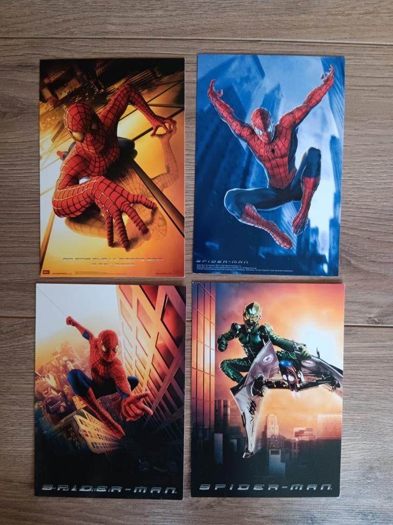 Ansichtkaarten Spiderman 4 stuks., Ophalen of Verzenden, 1980 tot heden