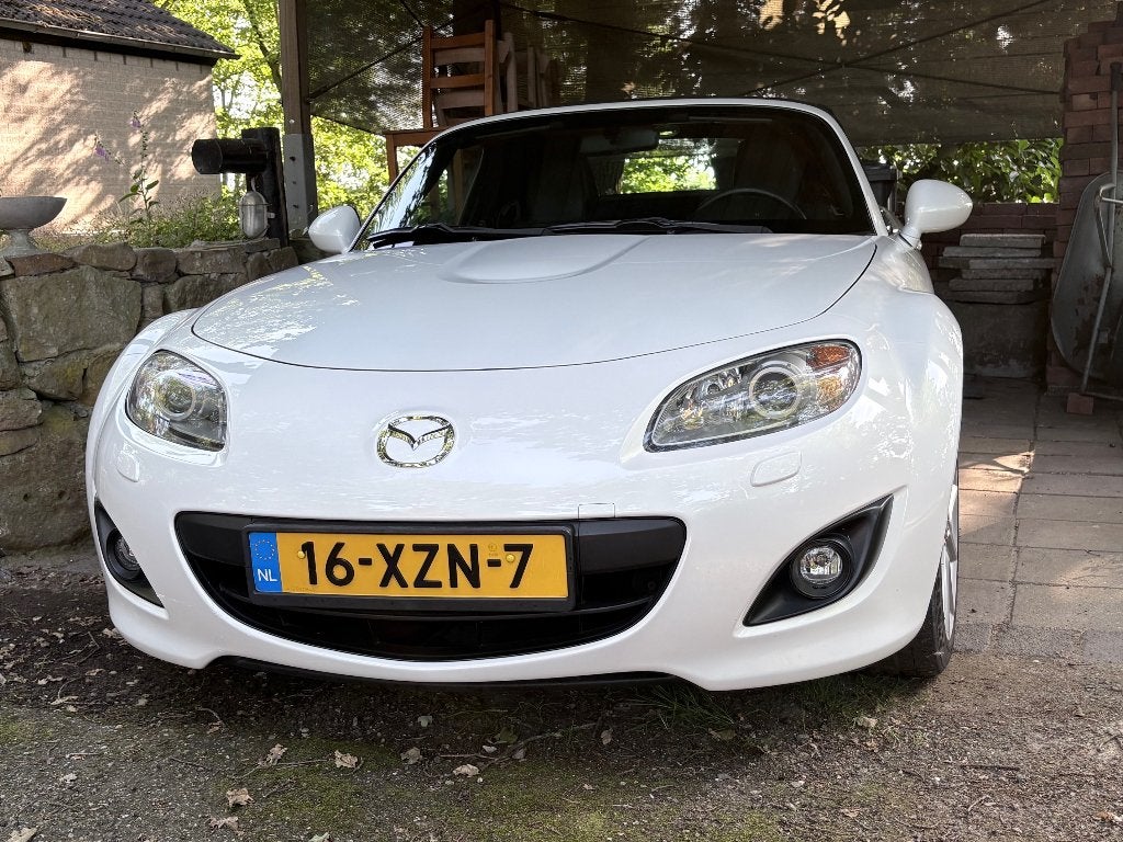 Mazda MX-5 2.0 2011 Wit, Auto's, Euro 5, Achterwielaandrijving, Zwart, 4 cilinders