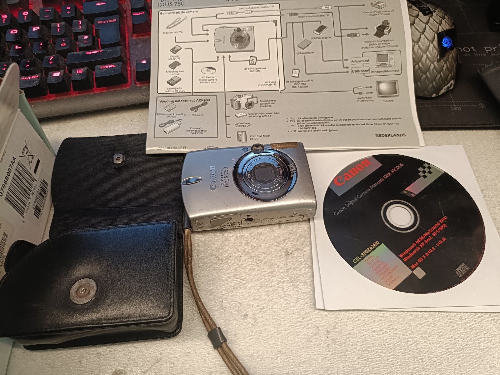 Canon Digital IXUS 750 - Werking Onbekend, Ophalen of Verzenden, Compact, Canon, Minder dan 4 keer
