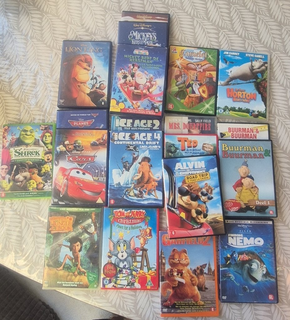 Diverse animatie DVD'S, Spaans, Inclusief DVD, Animatie, Alle leeftijden