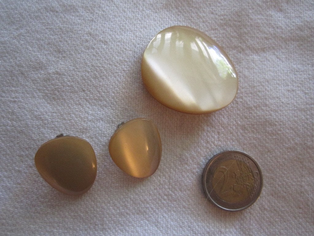 17.   Oud setje, Germany broche+clipoorbellen, Sieraden, Tassen en Uiterlijk, Antieke sieraden, Ophalen, Overige materialen, Overige typen