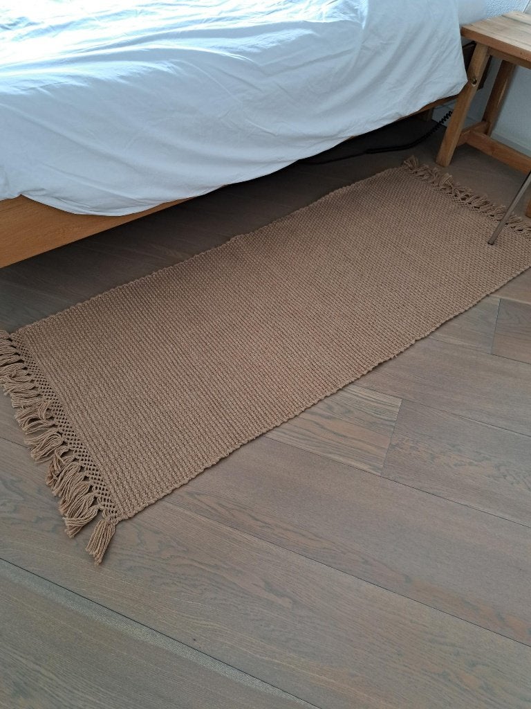 vloerkleed, Huis en Inrichting, Stoffering | Tapijten en Kleden, Ophalen, Beige, Past eigenlijk in bijna iedere stijl, 50 tot 100 cm