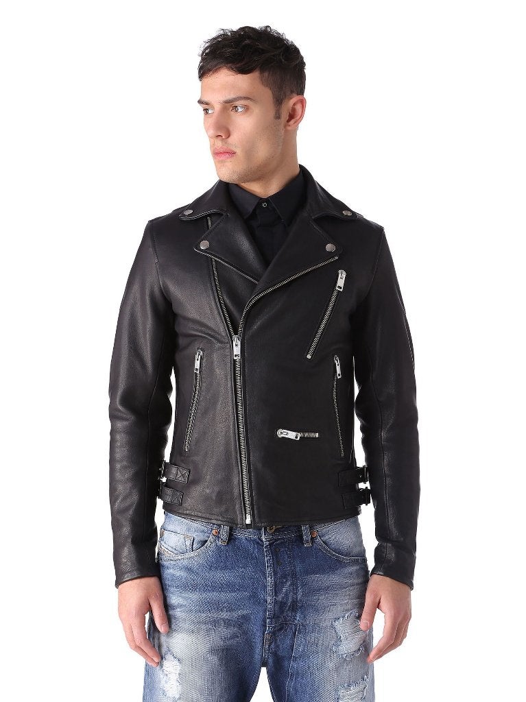Diesel Heren Motor jack LEDEREN JAS Leather Biker Jacket, Kleding | Heren, Jassen | Winter, Maat 52/54 (L), Diesel, Diesel, Nieuw