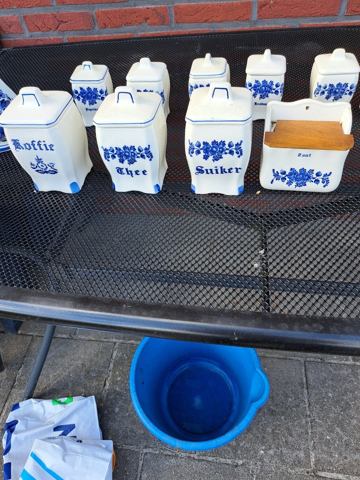 Delfts Blauw Servies en Vazen Set, Antiek en Kunst, Ophalen of Verzenden