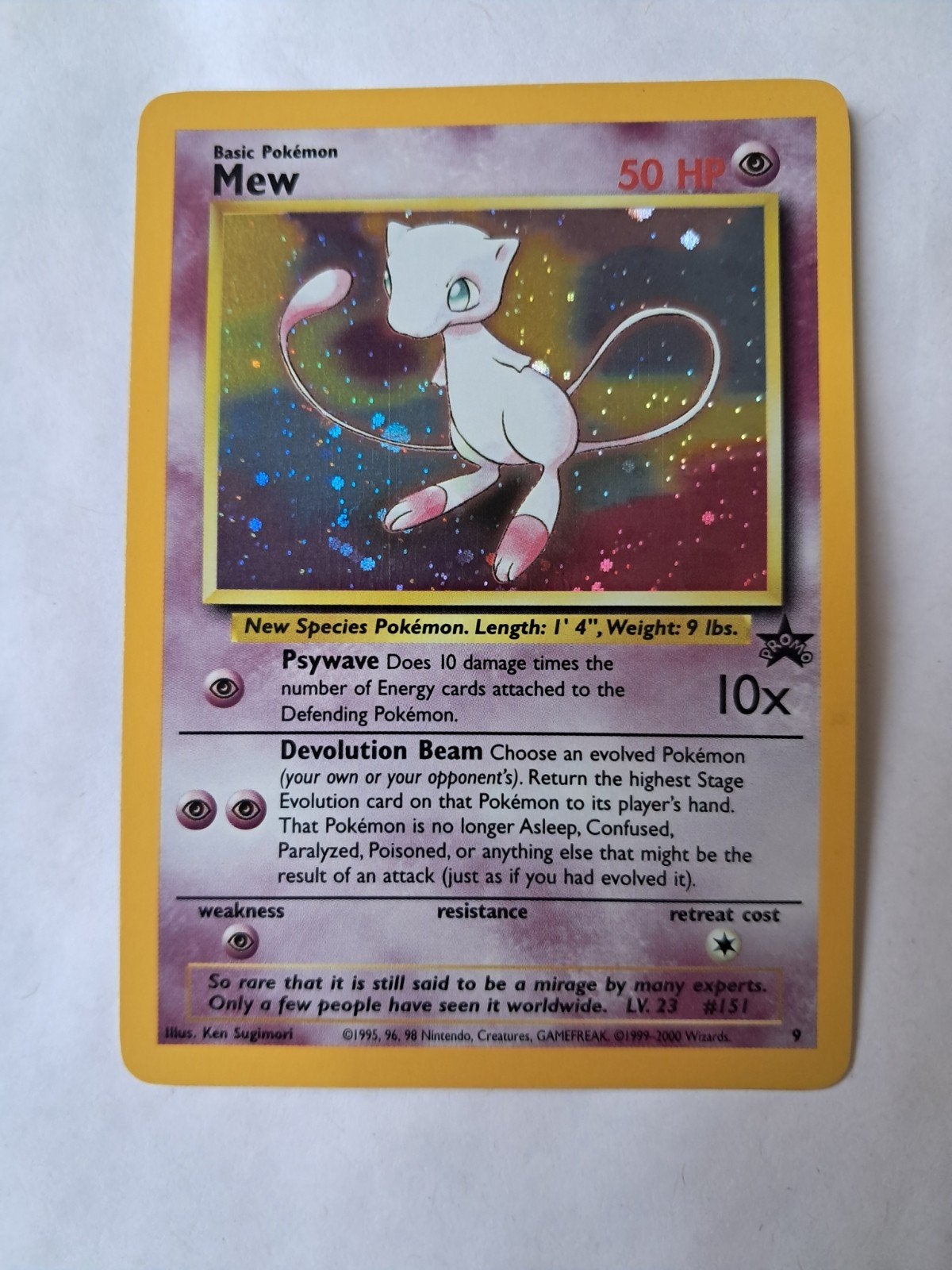 Mew WOTC Promo, Ophalen of Verzenden, Nieuw, Losse kaart, Foil