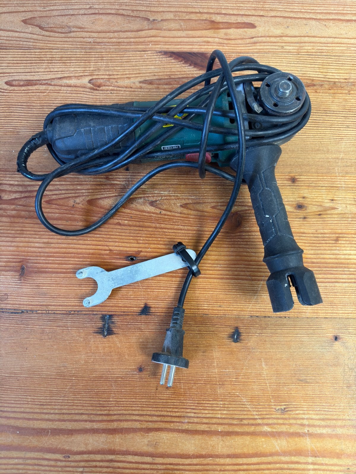 Parkside Haakse Slijpmachine PWS 115 B2 - Gebruikt, Doe-het-zelf en Verbouw, Gereedschap | Slijpmachines, Ophalen of Verzenden