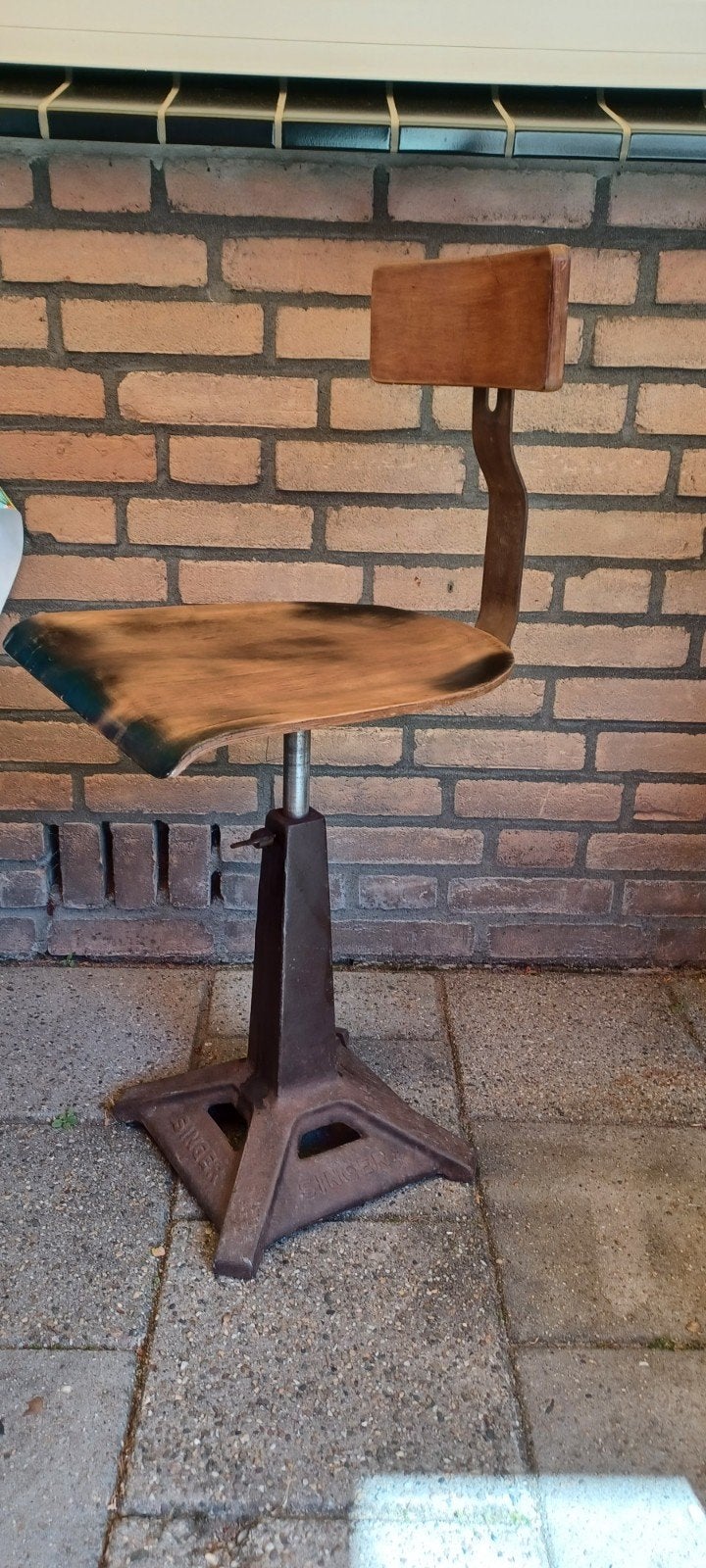 Vintage Singer naaimachine stoel uit de jaren '30, Ophalen of Verzenden