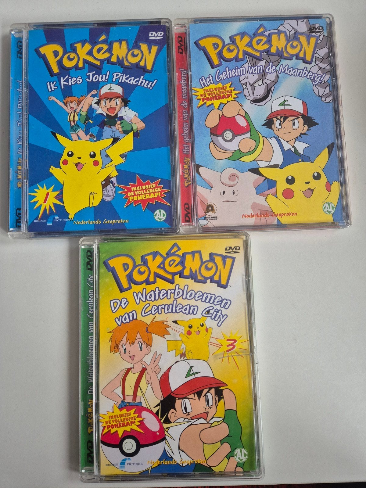 Pokémon 3 x DVD Box: Ik Kies Jou! Pikachu!, Het Geheim, Cd's en Dvd's, Animatie, Verzamelbox, Alle leeftijden, Zo goed als nieuw