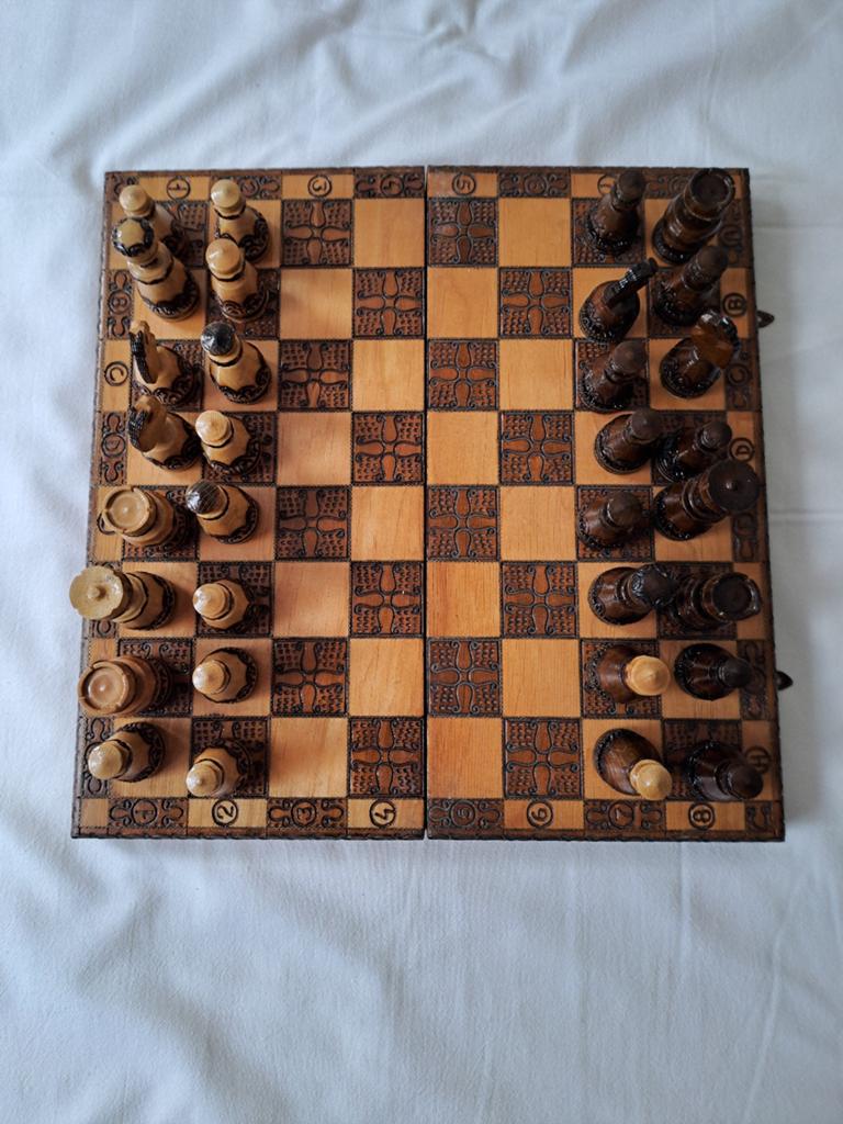 Schaakspel, hout, Ophalen of Verzenden, Gebruikt