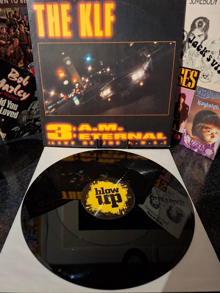 The KLF - 3 A.M. Eternal (Live at the S.S.L.) 12 inch 1991, Fotohoes, Ophalen of Verzenden, Zo goed als nieuw, 12 inch