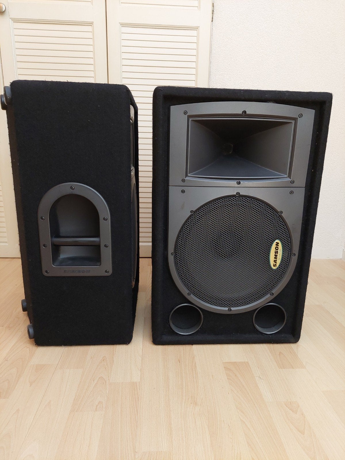 samson RS-12M speakers, Audio, Tv en Foto, Ophalen, Zo goed als nieuw, 150 watt of meer, Overige merken