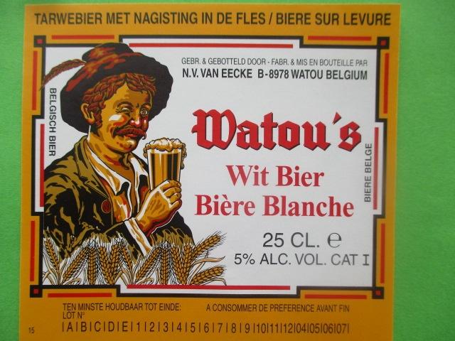 bieretiket Belgie 17-5 (16IJ) v eecke, Verzamelen, Biermerken, Ophalen of Verzenden, Gebruikt, Overige typen, Overige merken