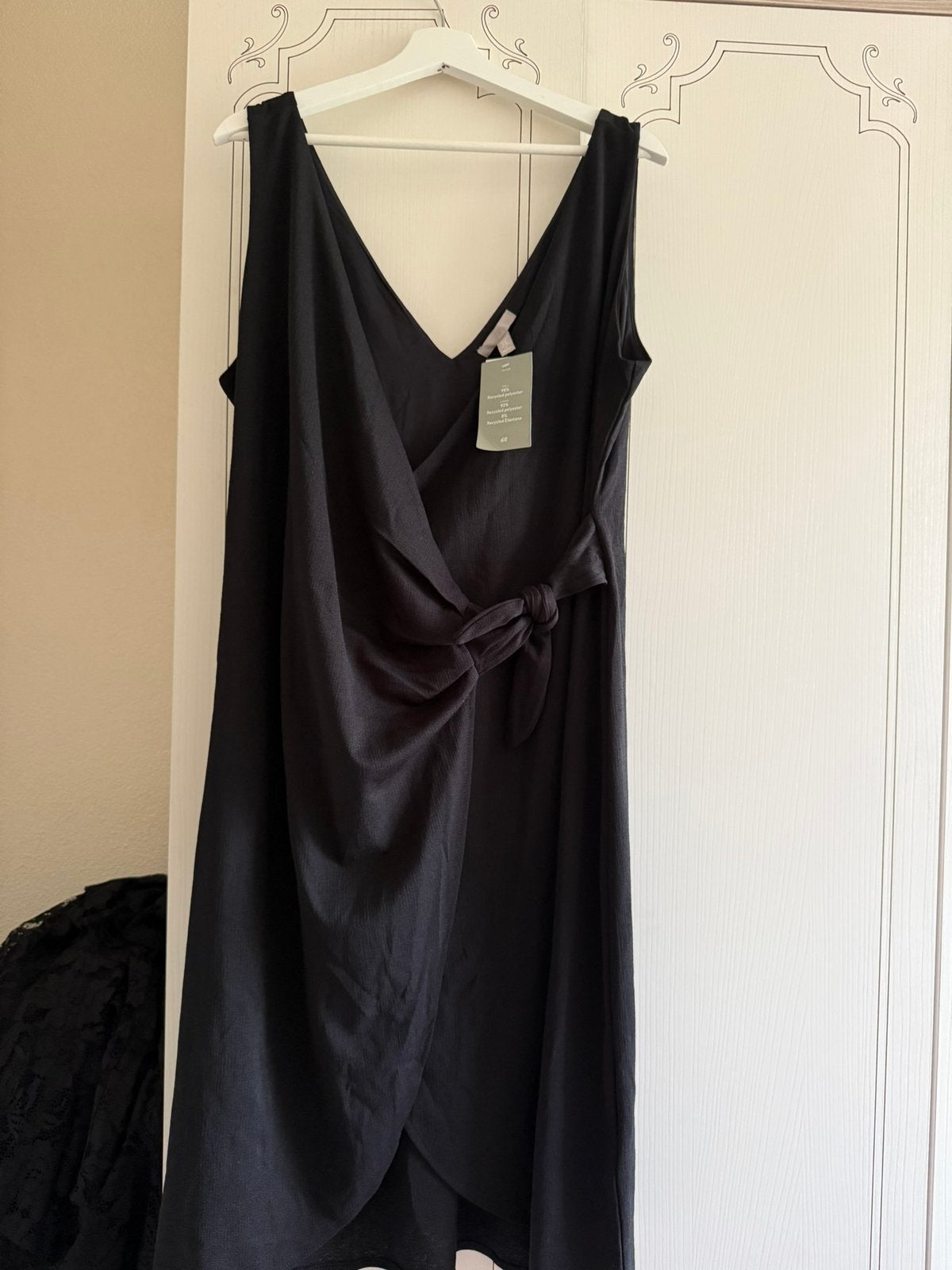 H&M Zwarte Midi Jurk XL – Nieuw met Label, Ophalen of Verzenden, Zo goed als nieuw, Zwart, Jurk