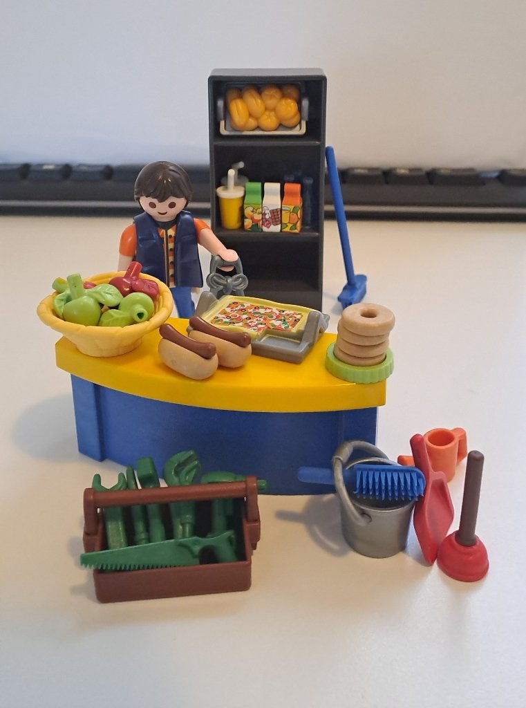 Playmobil 9457 Schoolconciërge met kiosk, Complete set, Overige typen, Ophalen of Verzenden, Zo goed als nieuw