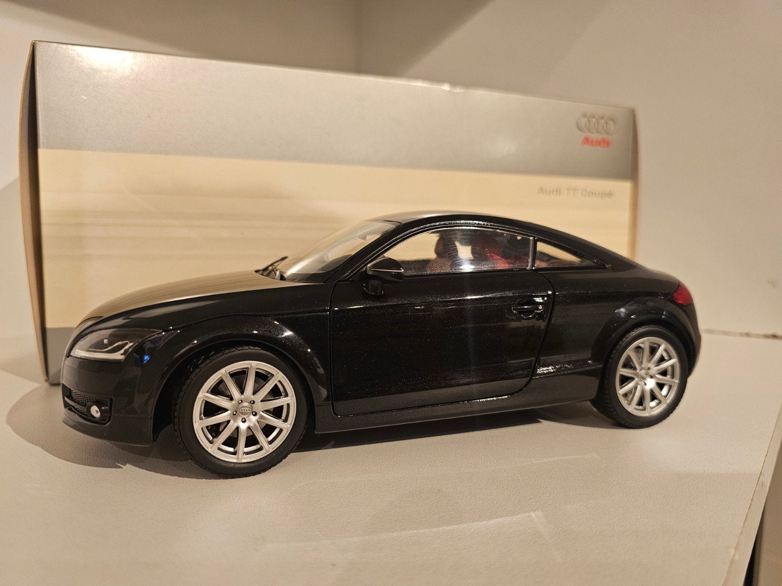 MINICHAMPS AUDI TT COUPÉ ZWART 1:18, Ophalen of Verzenden, Zo goed als nieuw, Auto, MiniChamps