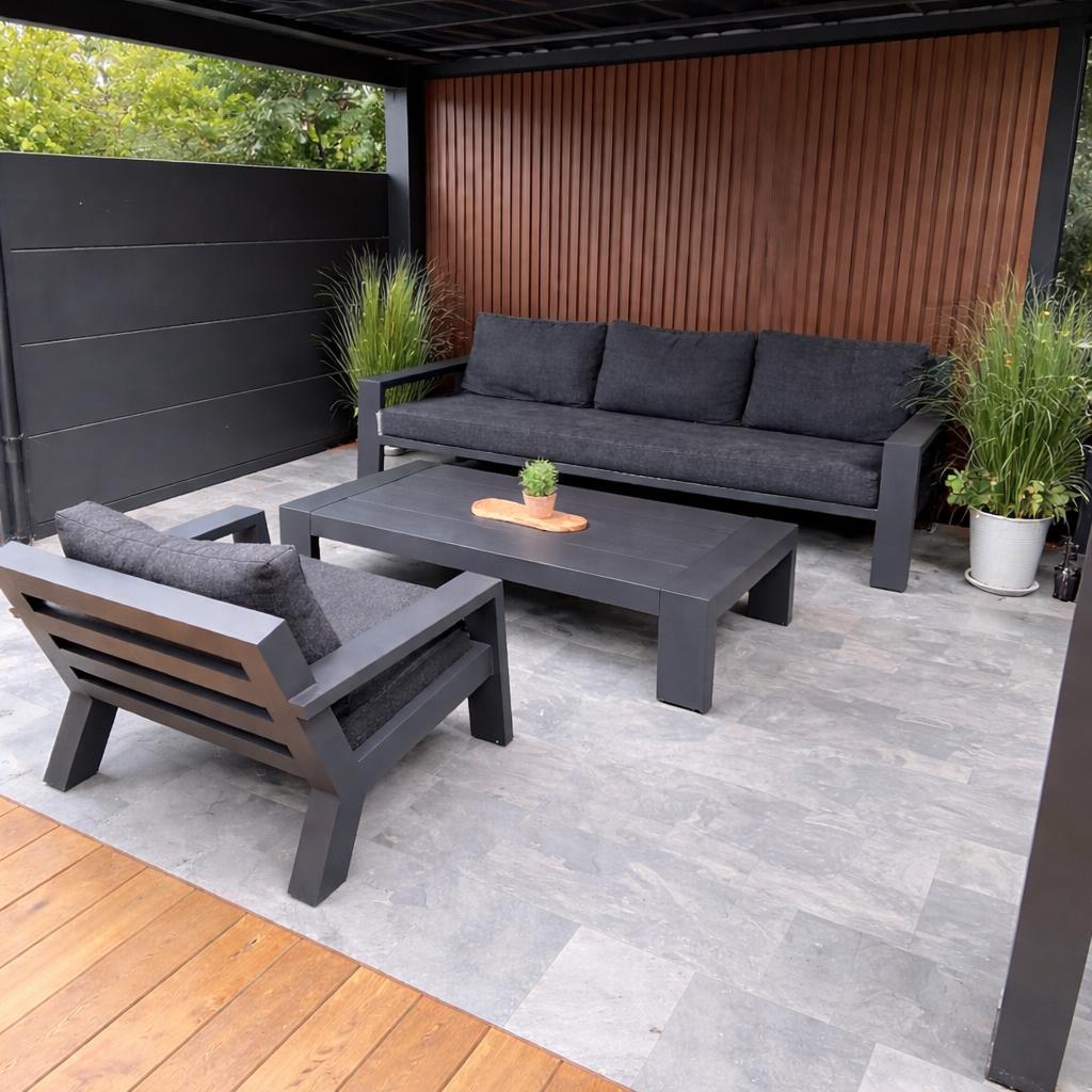 Borek Viking loungeset, Tuin en Terras, Tuinsets en Loungesets, Ophalen, Zo goed als nieuw, Aluminium