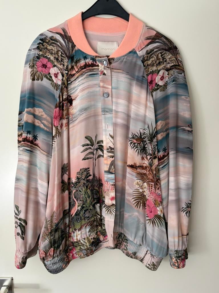 Momoni zijde bomber, Maat 38/40 (M), Ophalen of Verzenden, Zo goed als nieuw, Jasje