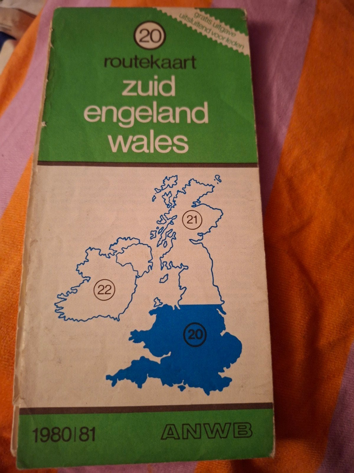 ANWB Kaart Verklaring - Historische Wegeninformatie, Boeken, ANWB, Europa Overig, Landkaart, 1800 tot 2000