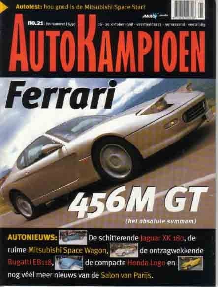 Autokampioen 21 1998 : Volvo V40 - Citroen 2CV6 - Ferrari, Ophalen of Verzenden, Gelezen, Algemeen