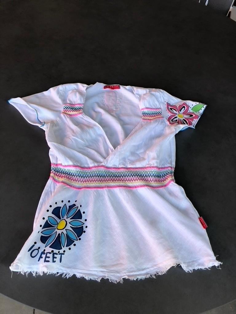 Deels linnen 10 Feet shirt, maat M, Maat 38/40 (M), Verzenden, Wit, Zo goed als nieuw