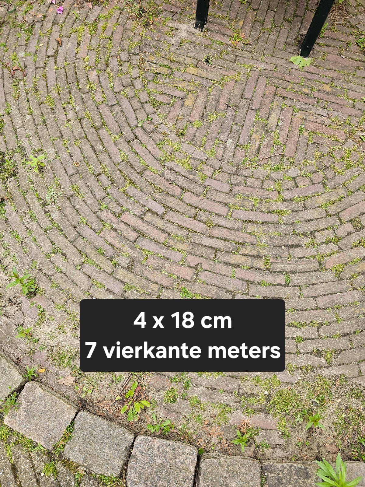 GRATIS Gebruikte klinkers 4x18 cm, ca. 7 m², Ophalen, Gebruikt, Klinkers, 5 tot 10 m²