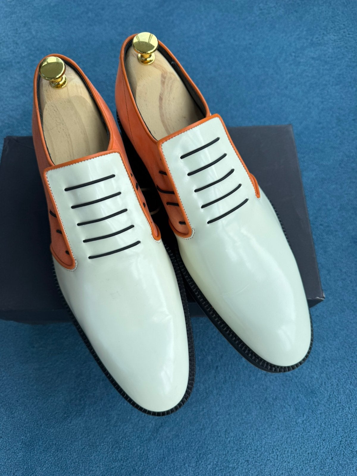 NIEUW Ledge Shoes Instapper Ilio Orange EU 45 Wit/Oranje, Kleding | Heren, Verzenden, Nieuw, Loafers